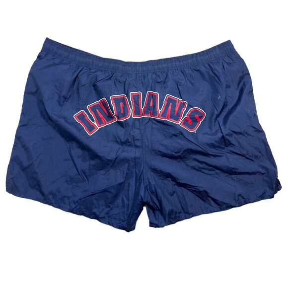 VTG Cleveland Indians Chief Wahoo Navy Blue Lee Sport Swim Trunks Men's 2XL RARE - Picture 1 of 7
